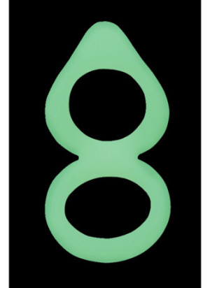 Double cockring vert fluorescent en silicone - WS-NV508B